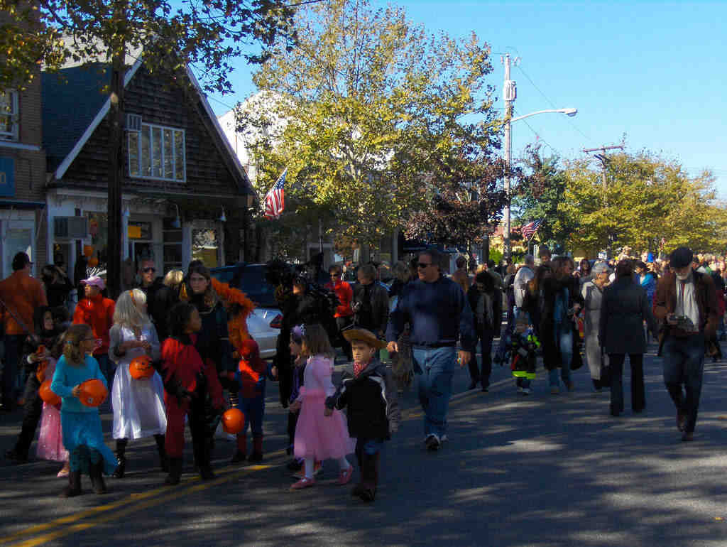 parade, enfants, halloween, large